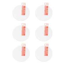 6Pcs Clear Round Watch Screen Film Premium Tempered Glass Protective