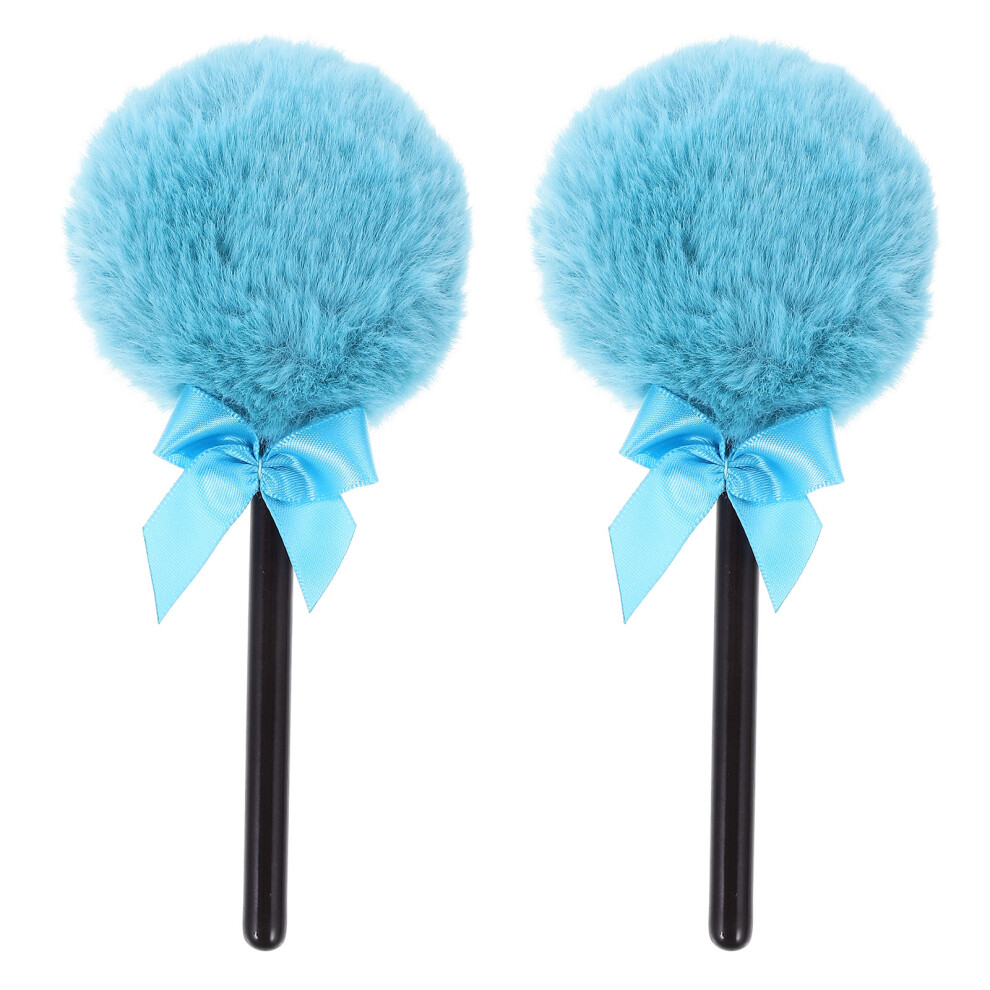 Artibetter Blue 2Pcs Loose Powder Puff For Face Makeup Soft Comfortable Use
