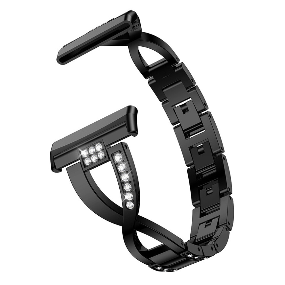 3Pcs Stainless Steel Watch Strap Durable Comfortable Wristband Black 013798279923