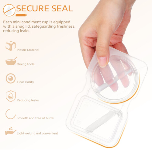 Mini Sauce Cups Clear Clarity 30pcs 2
