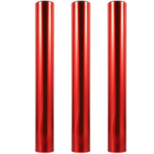 3Pcs Red Aluminum Alloy Relay Batons for Kids Track and Field Races