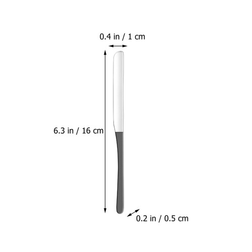 Durable Stainless Steel Makeup Mixing Spatula with PU Handle 1