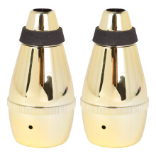 2Pcs Golden Plastic Trumpet Mute Straight Mutes for Trumpet Use