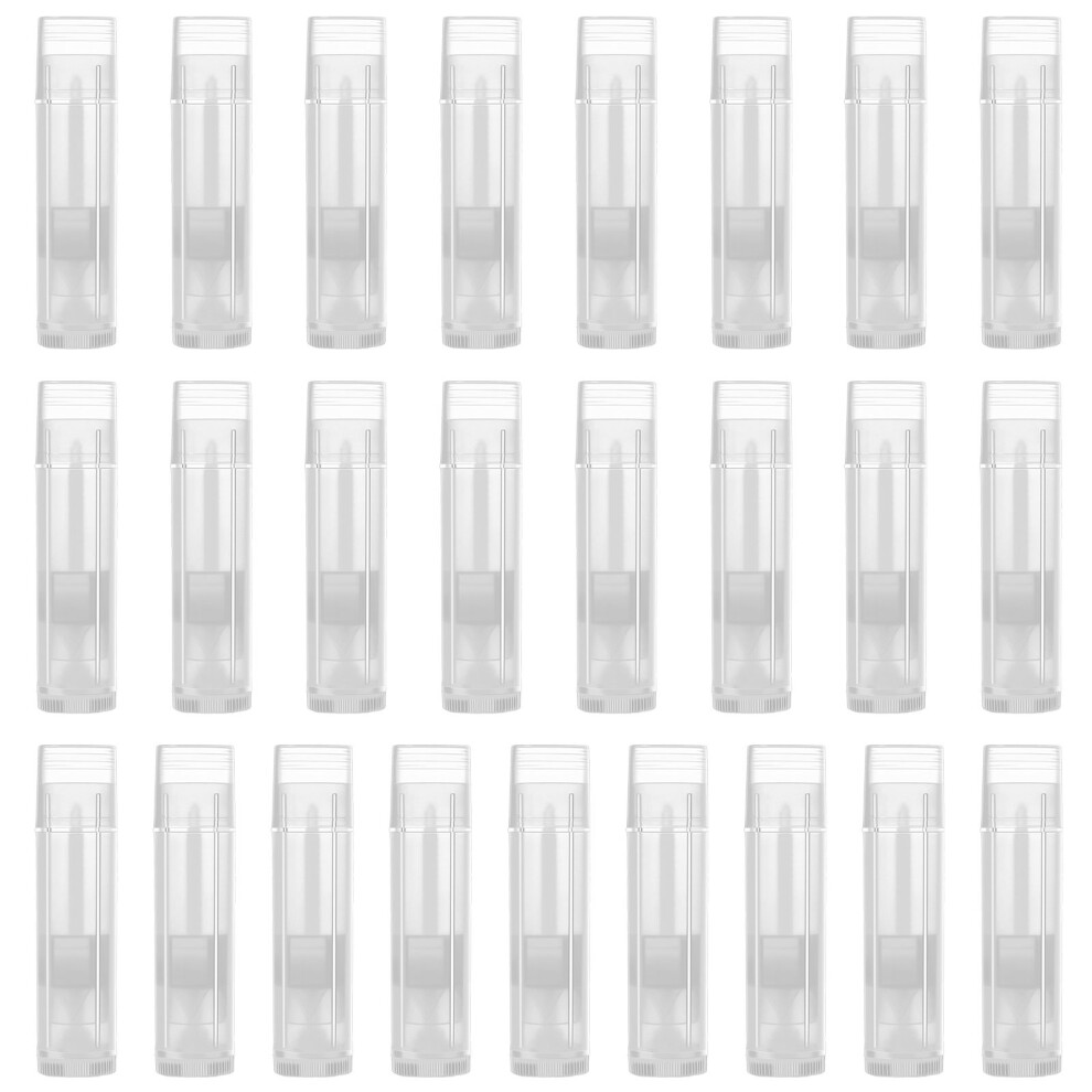 Artibetter 25Pcs Lip Balm Tubes Portable Empty Lip Gloss Holder For Storage