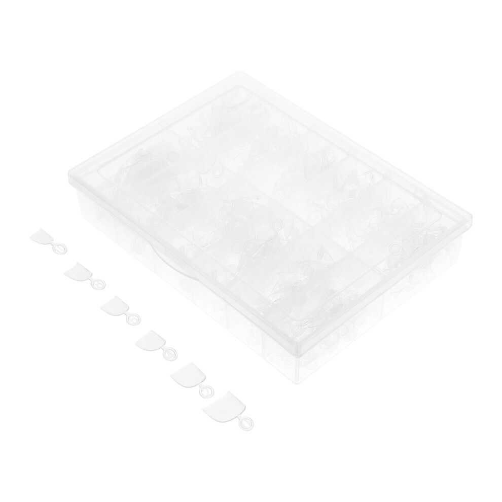Villcase 600 Pcs French Nail Tip Miss Faux Nails Sticker Fingernail Decors
