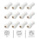 12Pcs Wooden Cord Knobs Pull Ends for Window Blinds White Finish 7