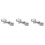 3Pcs Metal Chopsticks Rest Holder Silver for Spoon Fork Organizer 4