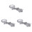 3Pcs Metal Chopsticks Rest Holder Silver for Spoon Fork Organizer 2