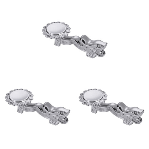 3Pcs Metal Chopsticks Rest Holder Silver for Spoon Fork Organizer 1