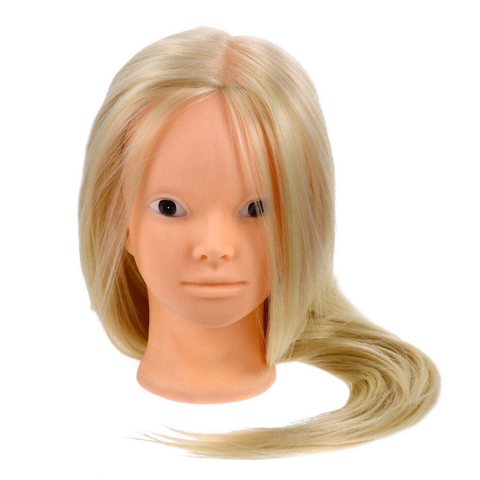 Totority Unisex Mannequin Head With Wig And Holder For Hair Practice Training