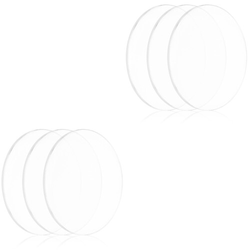 6 Pcs Clear Acrylic Round Discs Transparent Circle Sheets 2