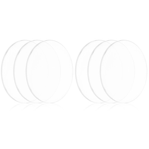 6 Pcs Clear Acrylic Round Discs Transparent Circle Sheets 1
