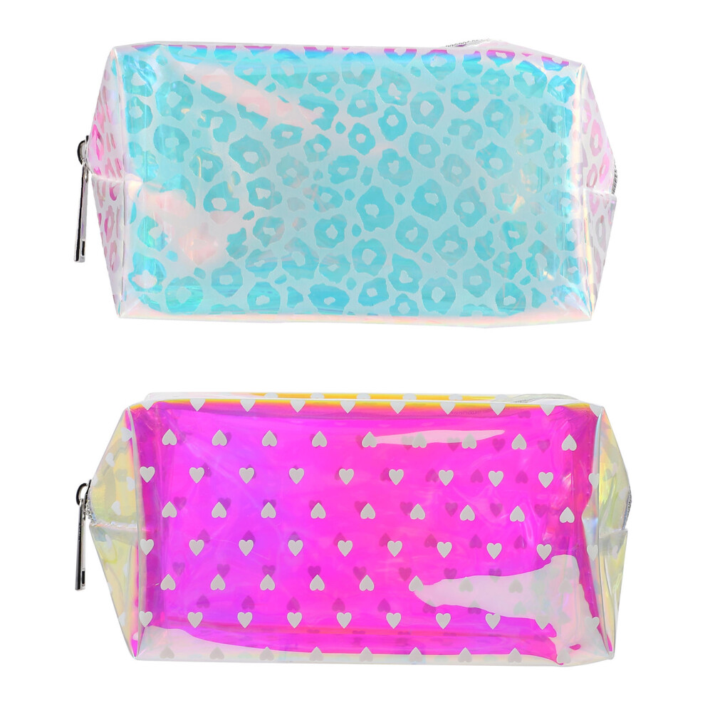 Iplusmile 2Pcs Tpu Toiletry Bag Waterproof Cosmetic Organizer Assorted Color