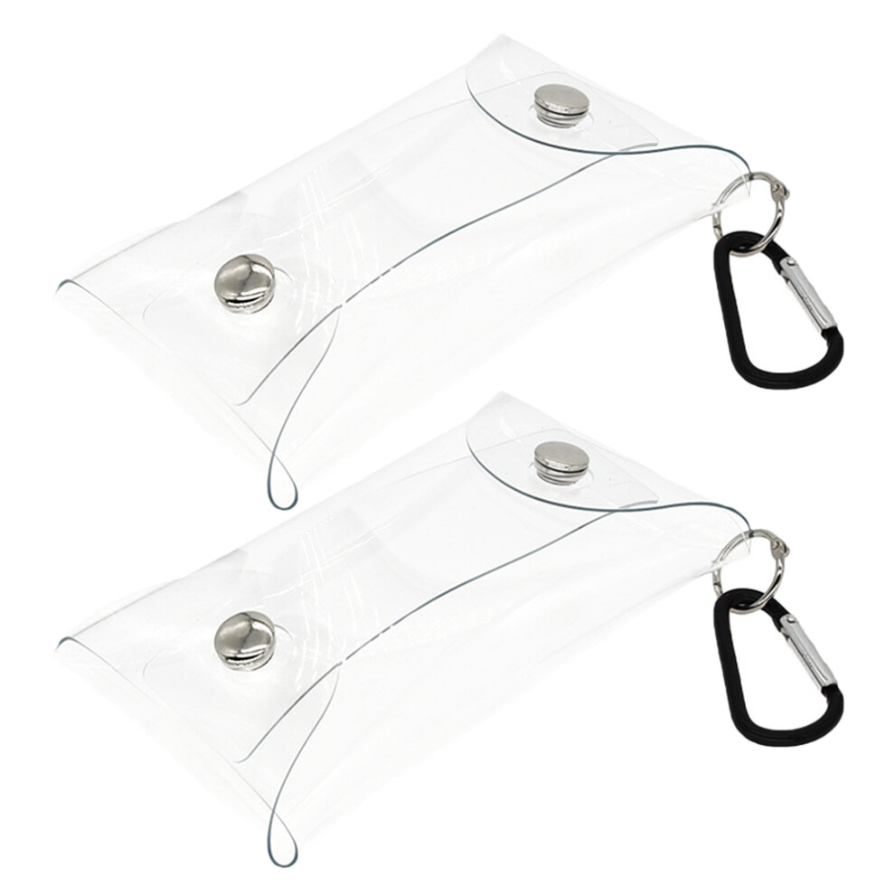 Iplusmile 2Pcs Compact Transparent Change Bags Reusable Pvc Storage Pouches