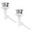 2 Pcs Toilet Button Flush Replacement Water Tank Push Buttons Rods 3