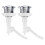 2 Pcs Toilet Button Flush Replacement Water Tank Push Buttons Rods 1