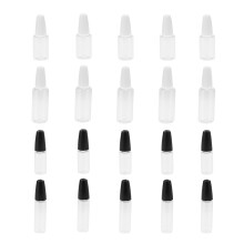 20Pcs Needle Tip Glue Bottles Black Plastic Dropper Applicators