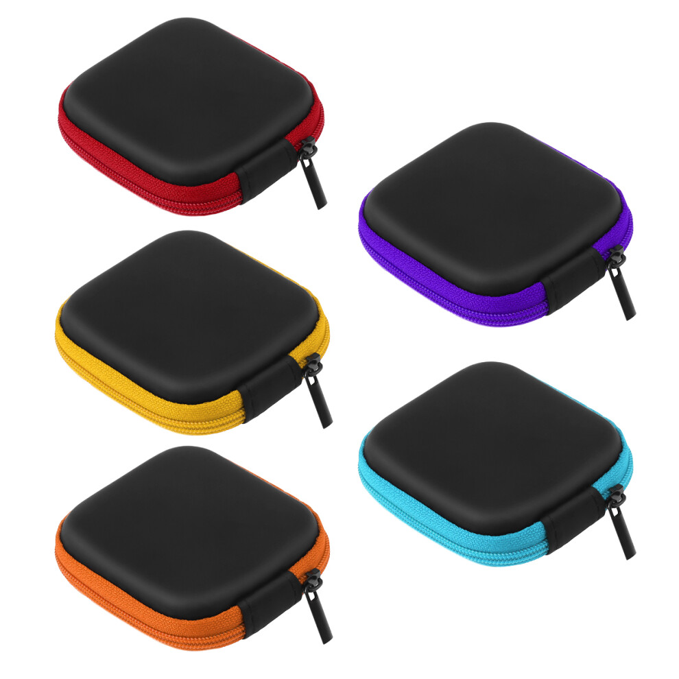 5Pcs Assorted Eva Earphone Case Storage Pouch With Soft Lining 3162103962221