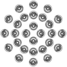 50Pcs Silver Stainless Iron Drum Cymbals for Practice Jazz Drum Set