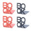 4Pcs Assorted Color Metal Bookends Simple Design for Office and Home 5