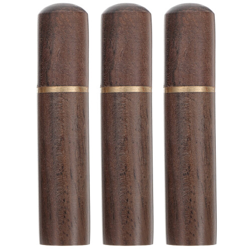 3Pcs Light Brown Wood Needle Storage Case Sewing Needle Organizer Box