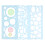 Raindrops Half-Palm Multifunctional Ruler Student Pupils 7