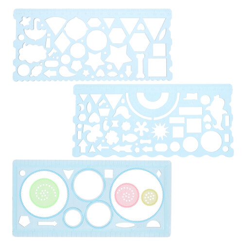 Raindrops Half-Palm Multifunctional Ruler Student Pupils
