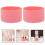 2Pcs Pink Silicone Sleeve Bottle Boots Durable Insulating Cup Covers 6