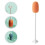 1Pièces Brosse À Biberon Long Manche Plastique Éponge Orange 8