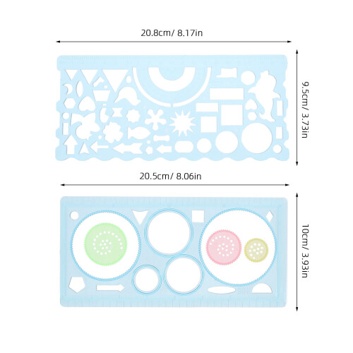 Raindrops Half-Palm Multifunctional Ruler Student Pupils 1