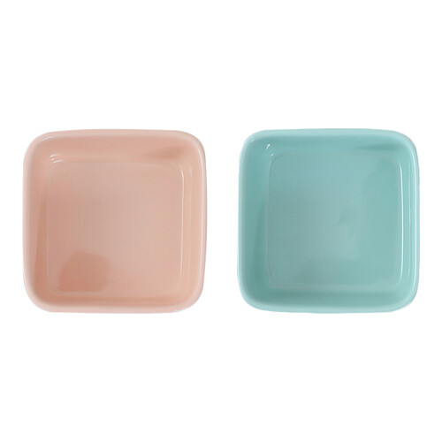 2Pcs Ceramic Hamster Bowls Multi-Function Reusable Household Feeders