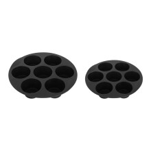 2Pcs 7 Holes Silicone Muffin Cake Molds For Baking And Air Fryer