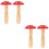 4Pcs Red Wood Darning Mushroom DIY Tool Lightweight Sewing Accessory 6