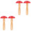 4Pcs Red Wood Darning Mushroom DIY Tool Lightweight Sewing Accessory 3