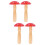 4Pcs Red Wood Darning Mushroom DIY Tool Lightweight Sewing Accessory 7