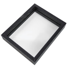 Durable Black Wood Glass Specimen Display Box for Daily Use