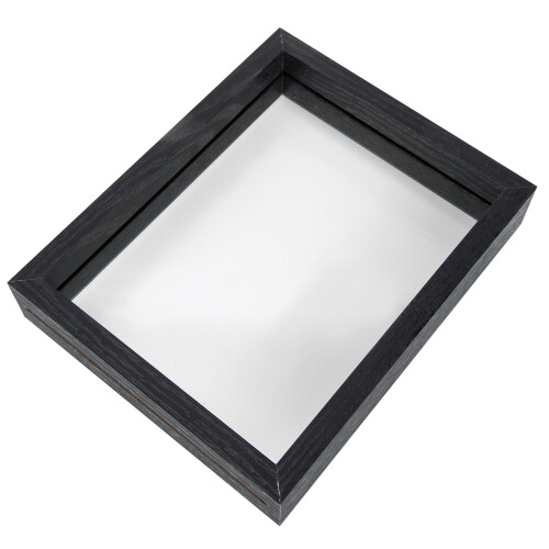 Durable Black Wood Glass Specimen Display Box for Daily Use