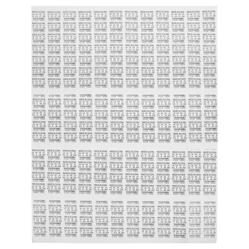 4 Sheets Adhesive Number Work Man 2.70x2.10x0.10cm White
