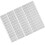 4 Sheets Adhesive Number Work Man 2.70x2.10x0.10cm White 6