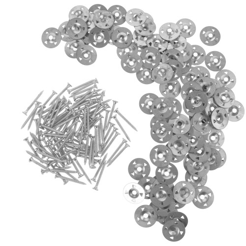1Set Foam Board Insulation Washers Sturdy Iron Silver for Construction 2