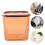 Orange Plastic Square Trash Can for Home Office, Pet Material Bin 9