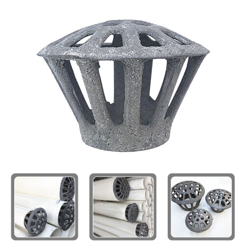 Wynbing Cast Iron Rain Gutter Guard Strainer Drainage Grey 1