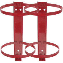 2Pcs Professional Red Iron Fire Extinguisher Wall and Car Mount