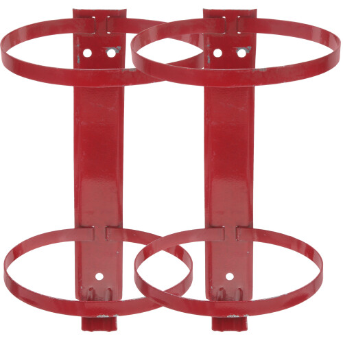 2Pcs Professional Red Iron Fire Extinguisher Wall and Car Mount