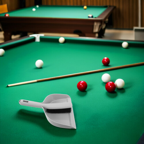 Plastic Billiard Table Cleaning Set with Short Broom and Dustpan 2