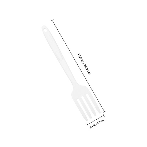 White Reusable Silicone Fork Practical Kitchen Cooking Tool 1