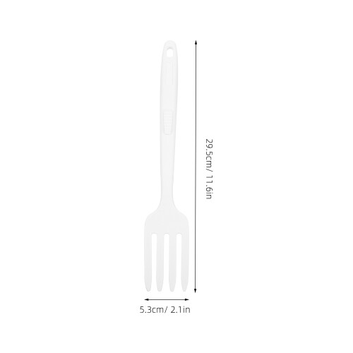 White Reusable Silicone Fork Practical Kitchen Cooking Tool 2