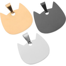 3Pcs Stainless Steel Dog Tags Engraved Pet Id Tags Assorted Colors