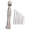 1Set Aluminum Alloy Precision Hand Drill Bit Set Silver Manual Tool 1