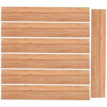 7Pcs Brown Vinyl Peel and Stick Flooring Planks PVC Tile Stickers Home